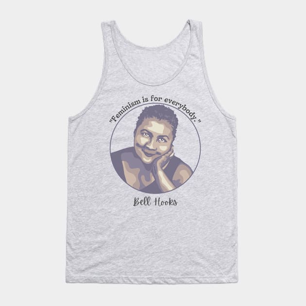 Bell Hooks Portrait and Quote Tank Top by Slightly Unhinged